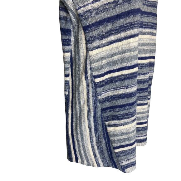 Renuar Women's Size Small Two Piece Sweater Set Blue Striped Layered Acrylic Set - Picture 7 of 10